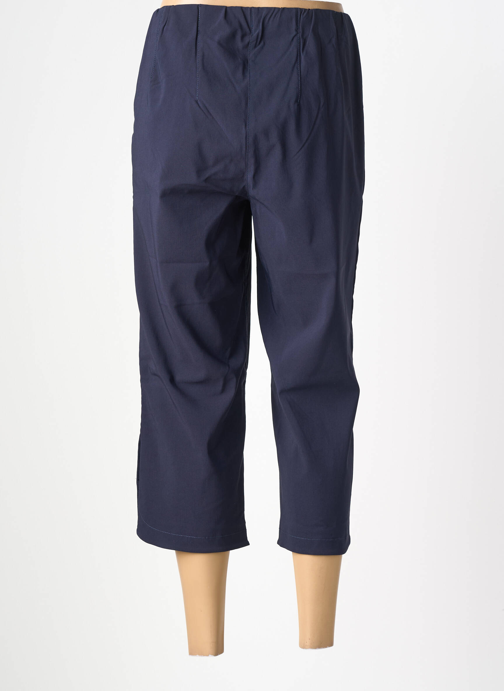 Pantacourt stretch taille normale bleu CISO femme