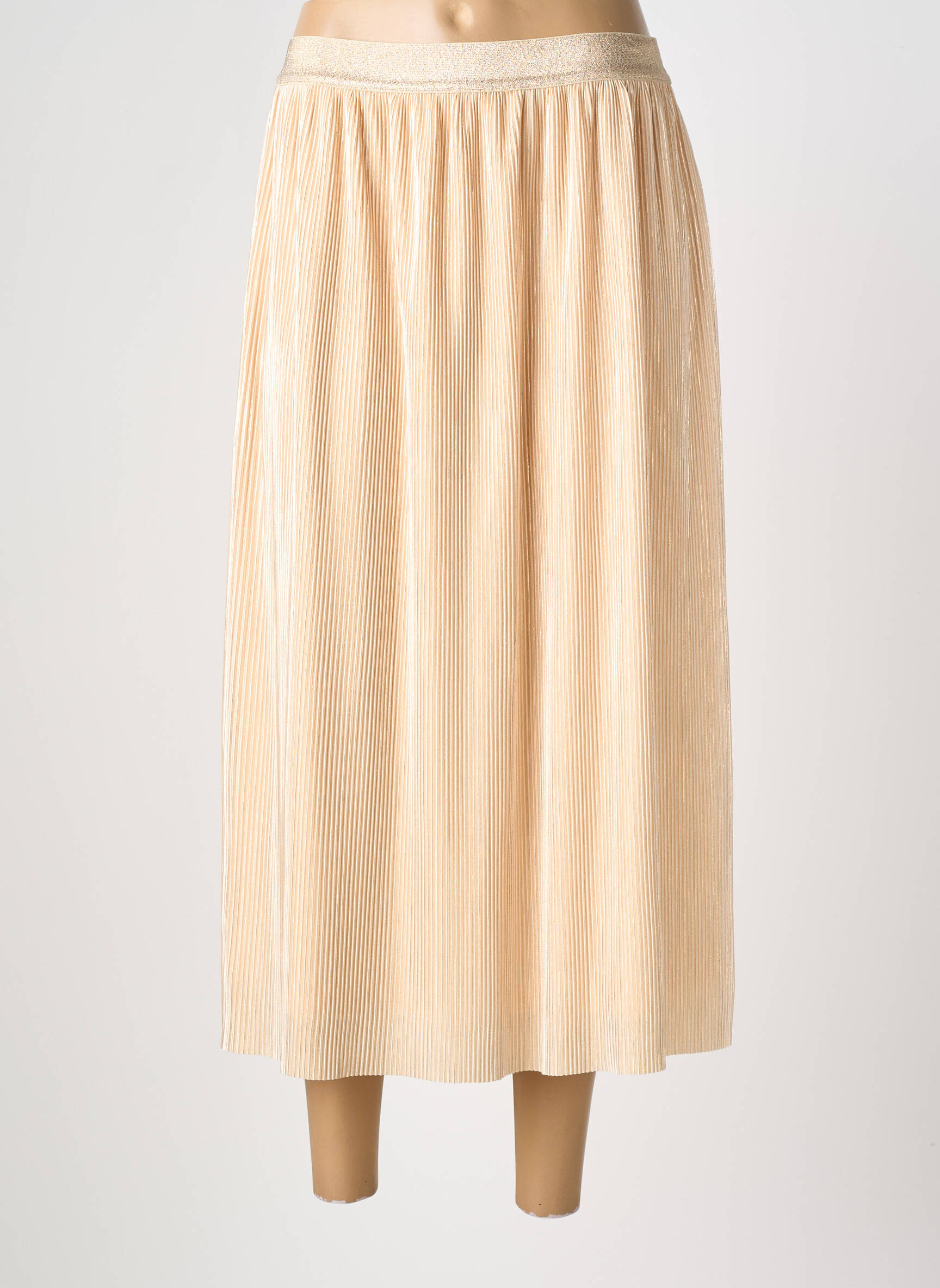 Jupe longue coupe fluide beige JULIE GUERLANDE femme