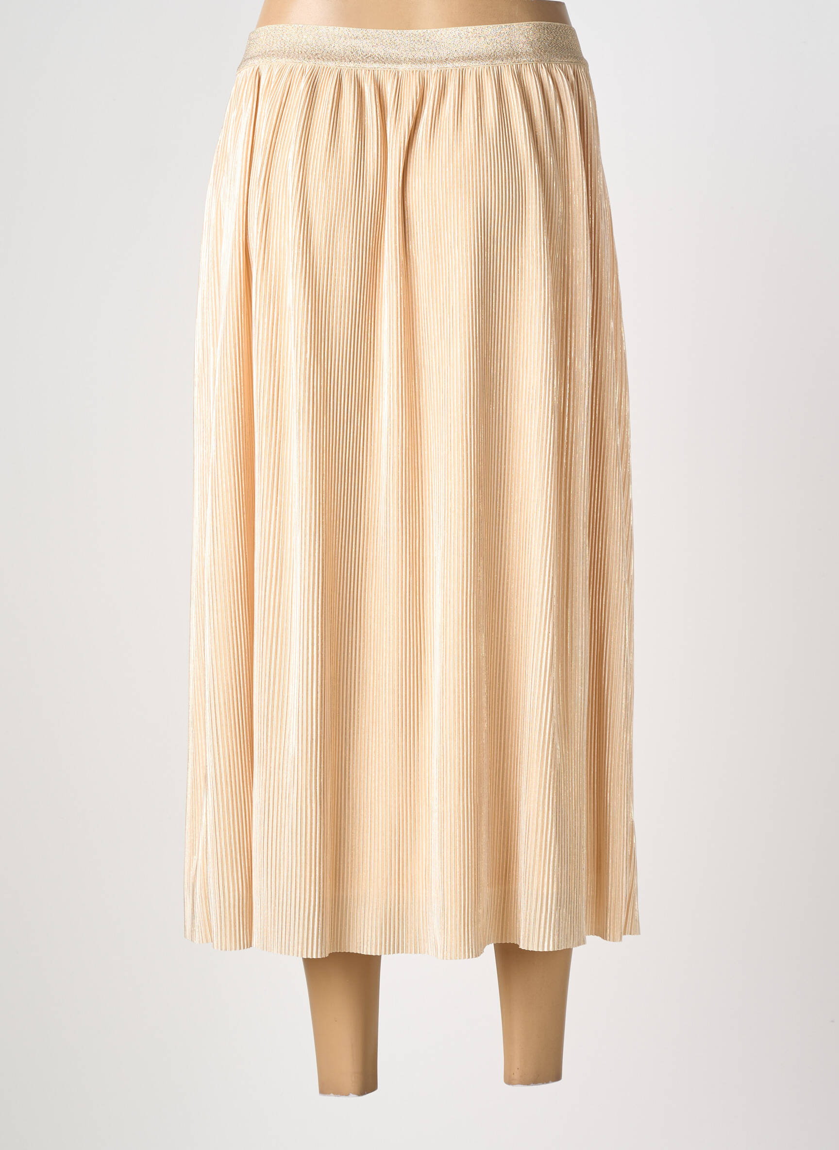 Jupe longue coupe fluide beige JULIE GUERLANDE femme