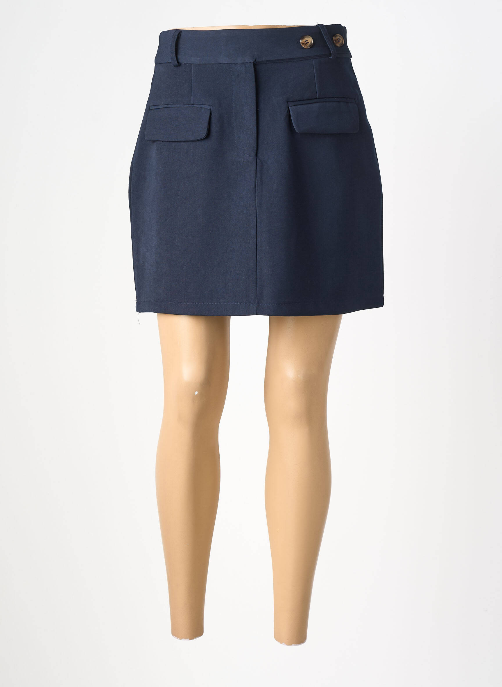 Jupe courte taille haute bleu UNIKA femme