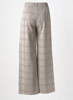 Pantalon droit stretch taille haute marron TIFFOSI femme