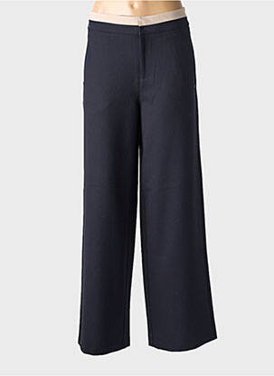 Pantalon droit tissage popeline taille normale bleu SURKANA femme