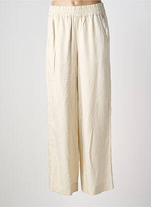 Pantalon droit tissage popeline taille normale beige RINO & PELLE femme