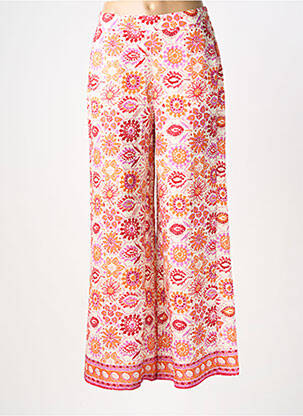 Pantalon droit taille élastique taille normale orange MOLLY BRACKEN femme