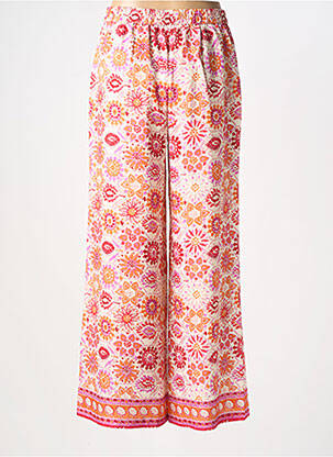 Pantalon droit taille élastique taille normale orange MOLLY BRACKEN femme