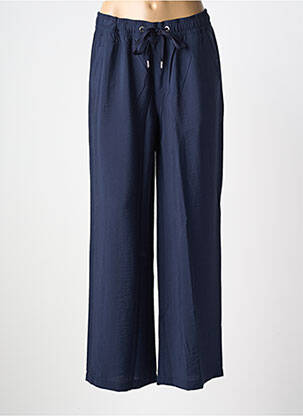 Pantalon droit taille élastique bleu STREET ONE femme