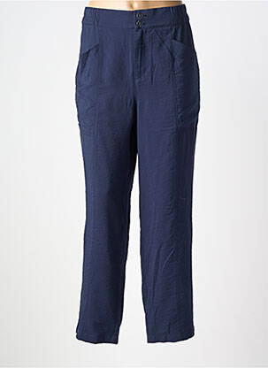 Pantalon droit taille élastique bleu STREET ONE femme