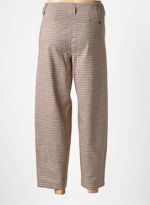 Pantalon droit tissage popeline taille normale marron FREEMAN T.PORTER femme
