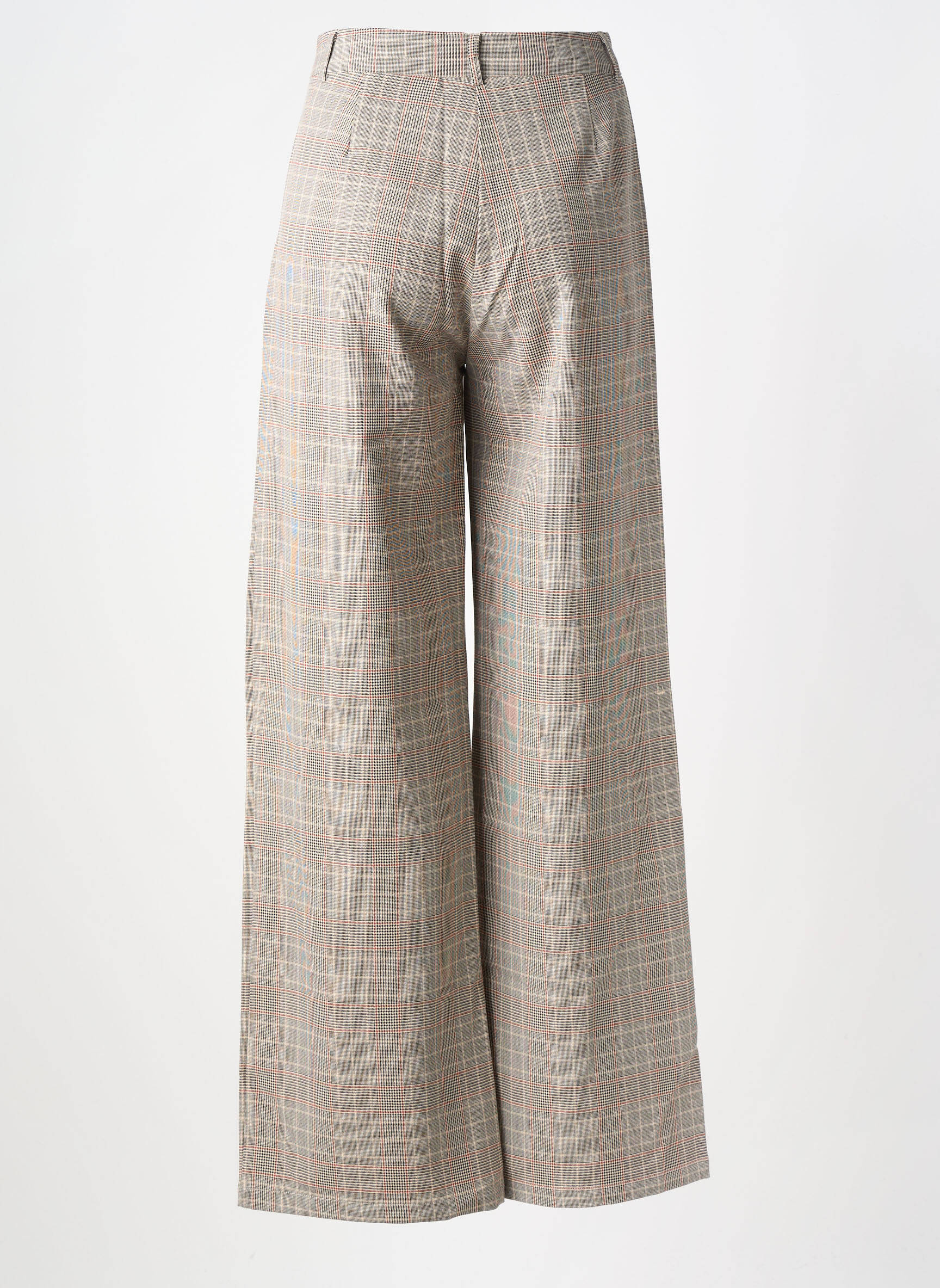 Pantalon droit stretch taille haute marron TIFFOSI femme