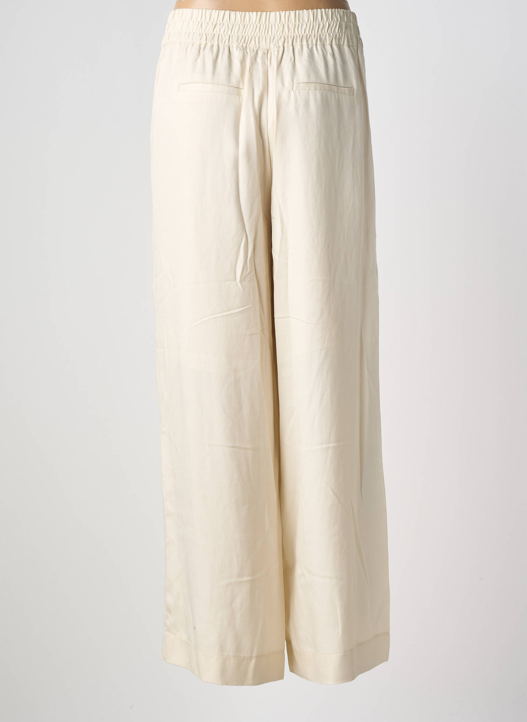 Pantalon droit tissage popeline taille normale beige RINO & PELLE femme