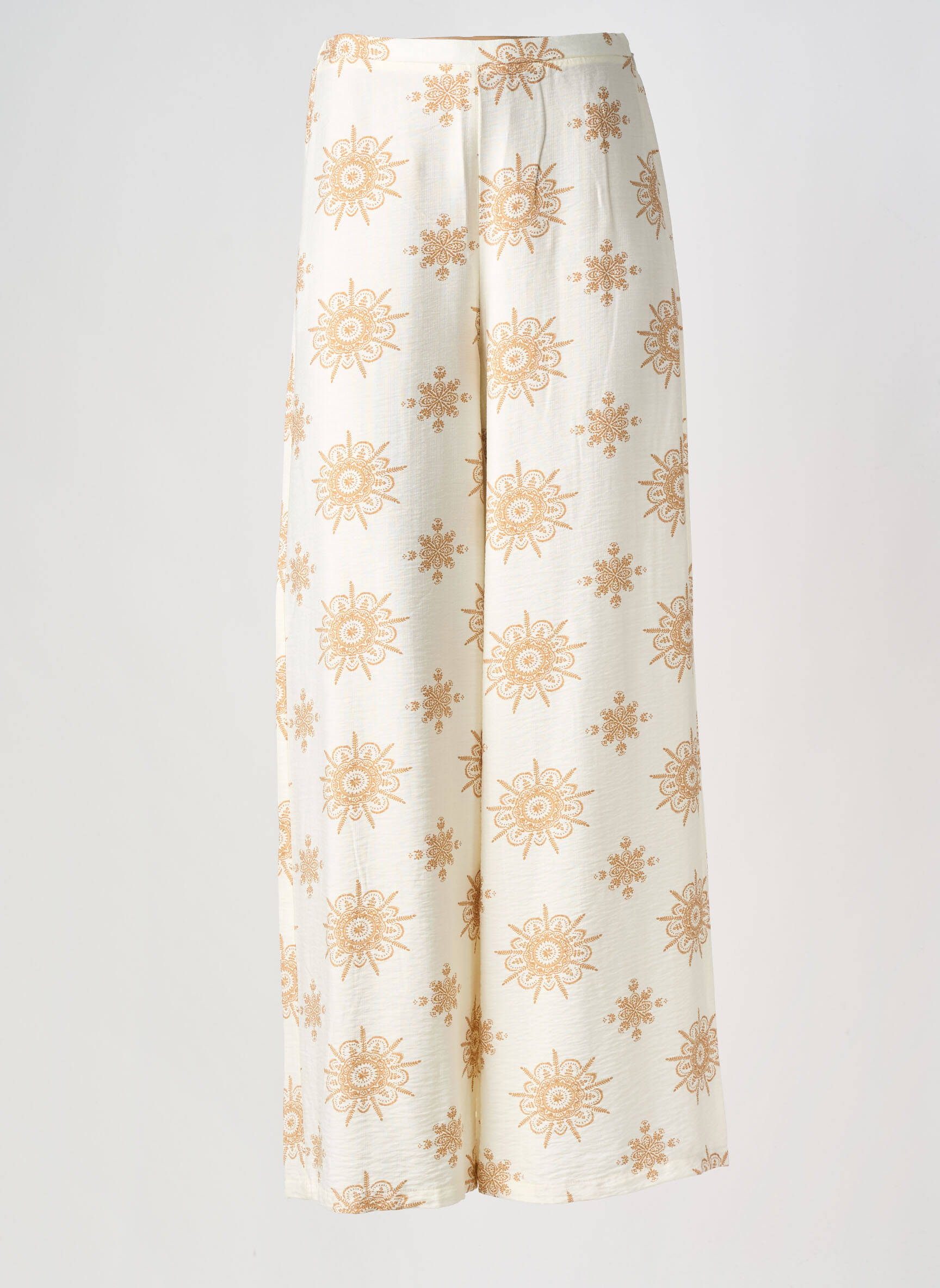 Pantalon droit taille élastique taille normale beige SURKANA femme