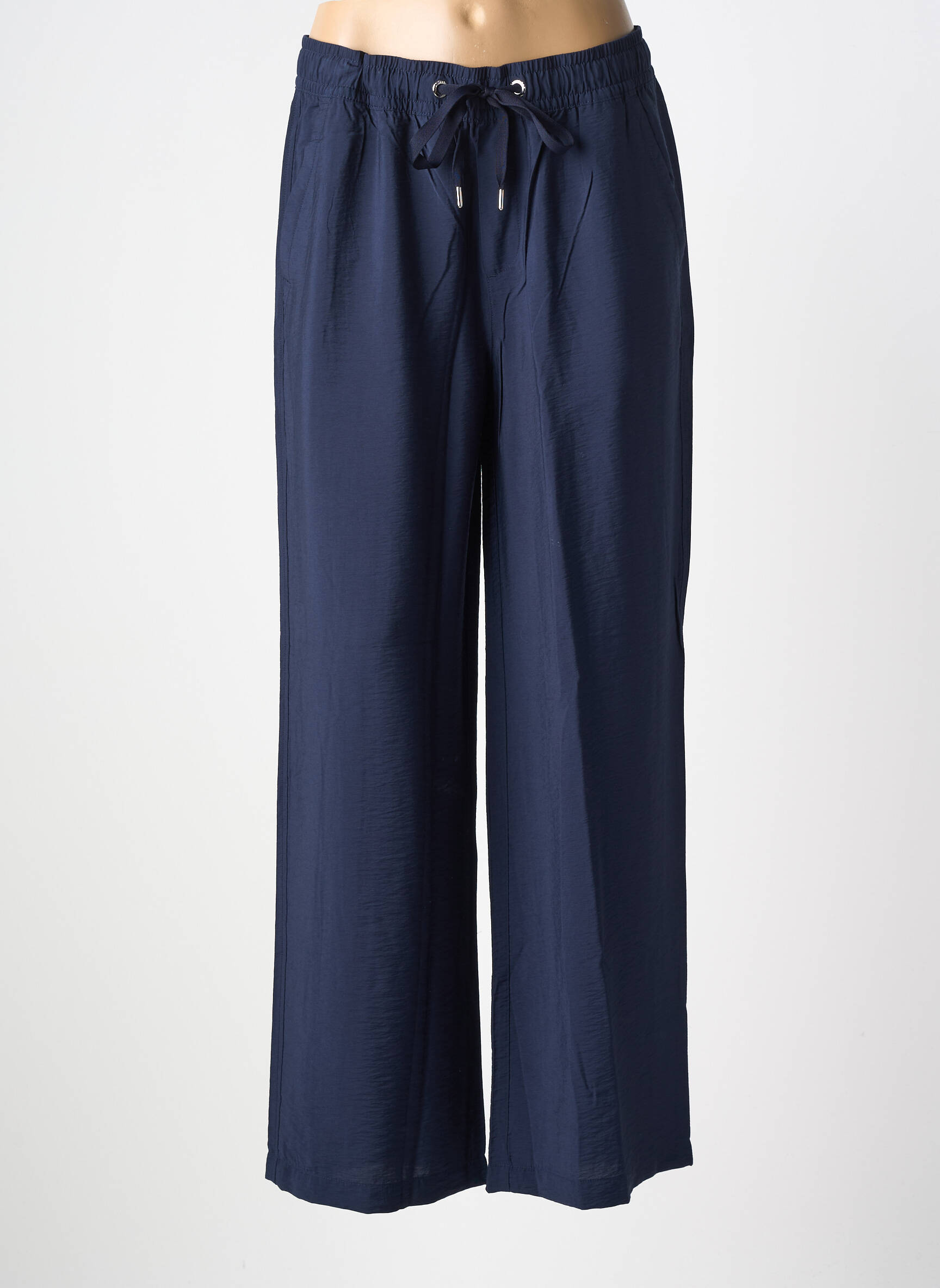 Pantalon droit taille élastique bleu STREET ONE femme