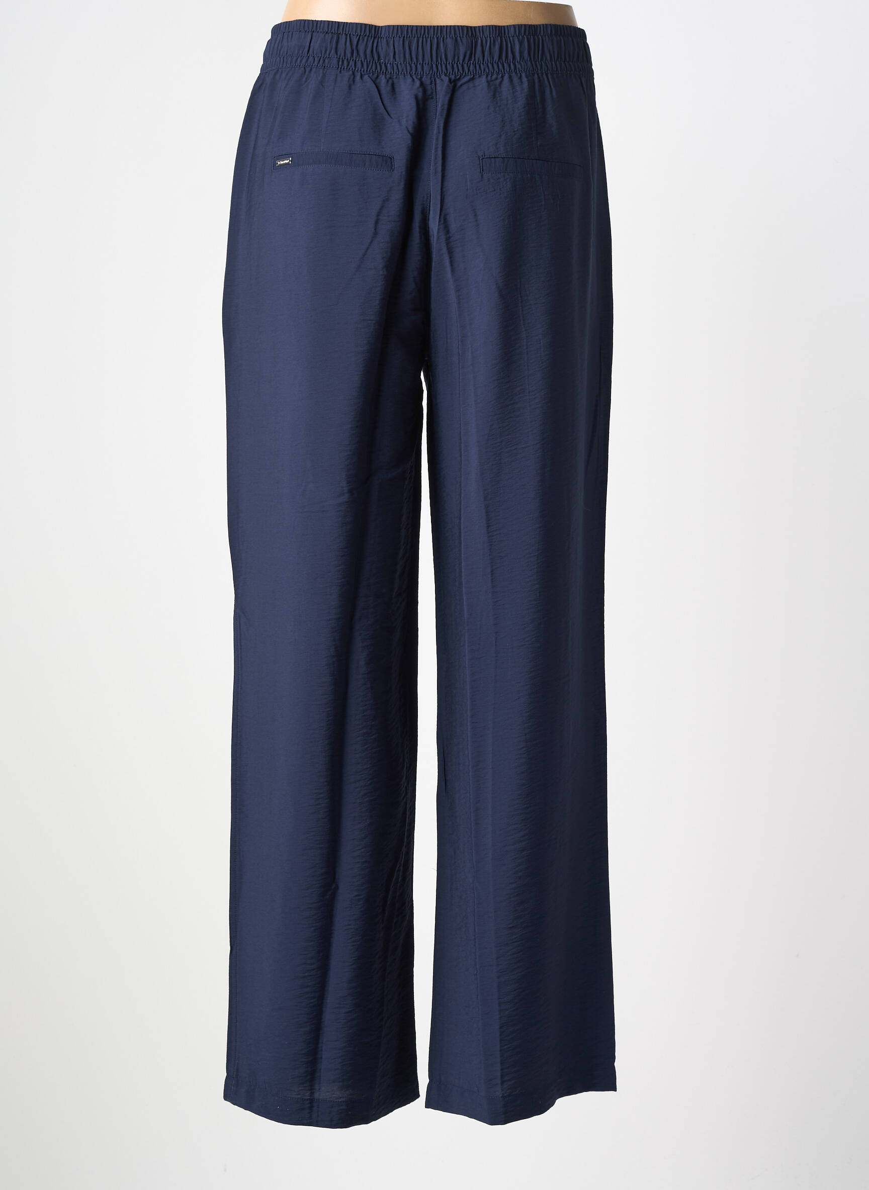 Pantalon droit taille élastique bleu STREET ONE femme