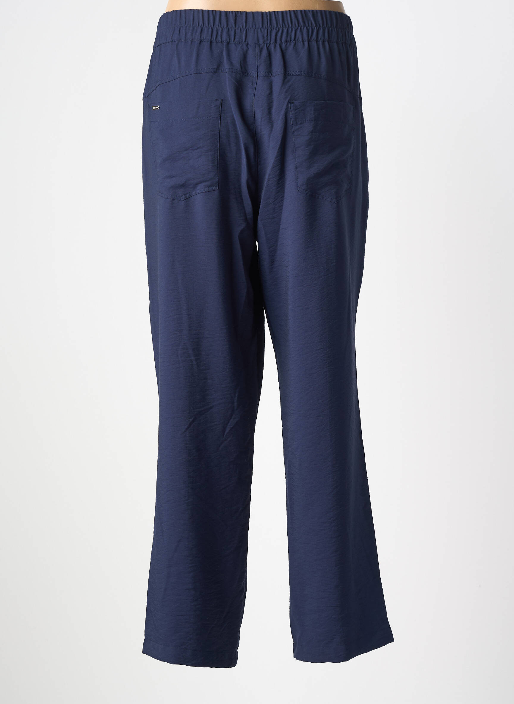 Pantalon droit taille élastique bleu STREET ONE femme