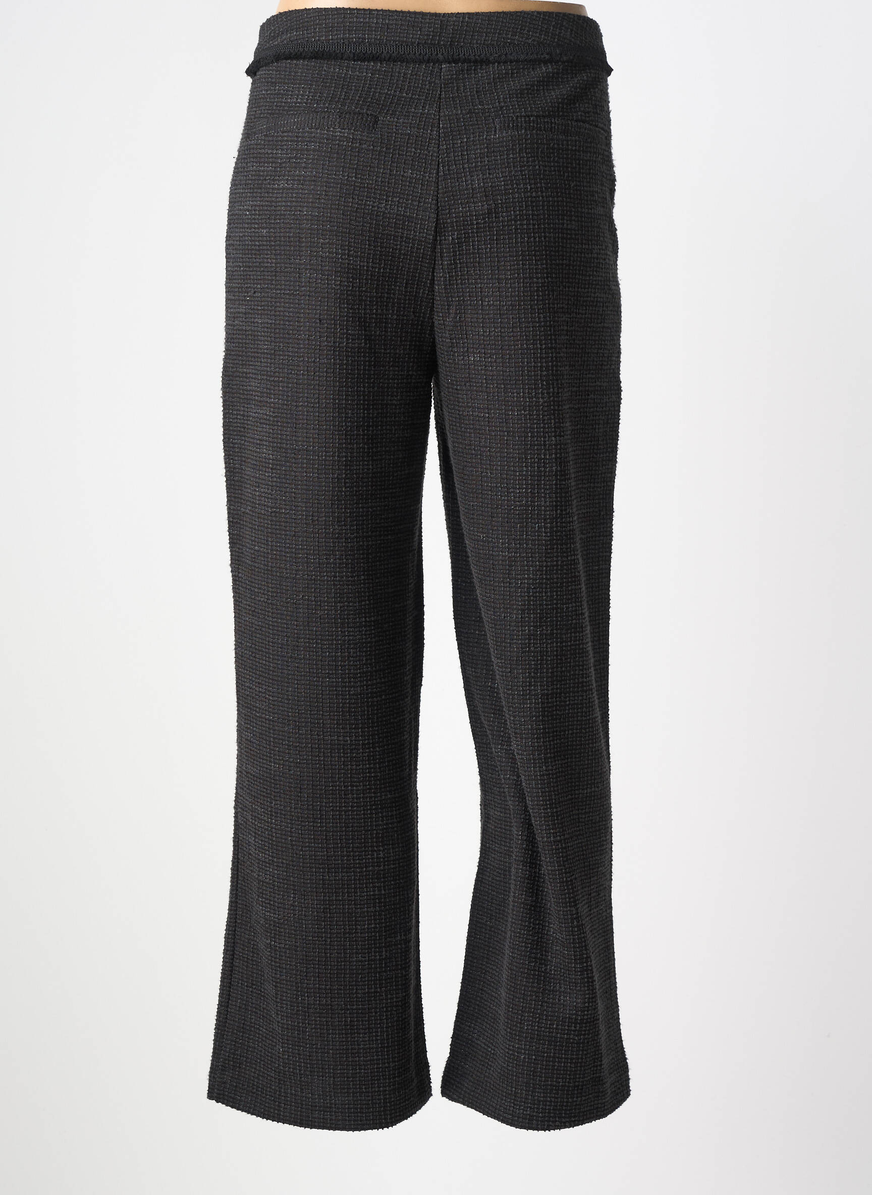 Pantalon droit stretch taille normale gris ICHI femme