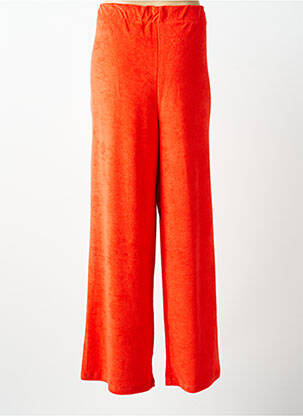 Pantalon large poches taille normale orange ICHI femme