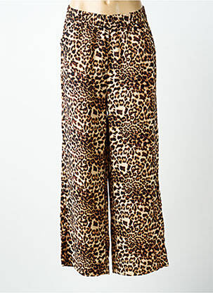 Pantalon large coupe fluide taille normale beige ICHI femme