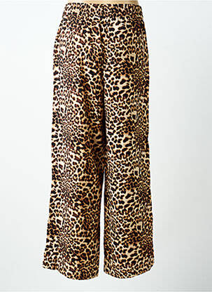 Pantalon large coupe fluide taille normale beige ICHI femme