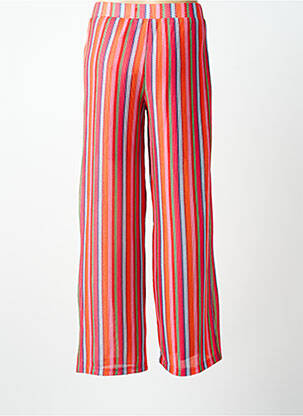 Pantalon droit taille élastique taille normale rose ICHI femme
