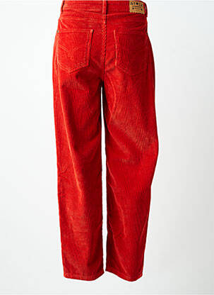 Pantalon droit stretch taille haute orange BLUTSGESCHWISTER femme