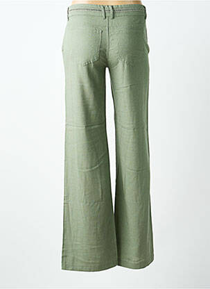 Pantalon droit tissage crêpe taille basse vert FREEMAN T.PORTER femme