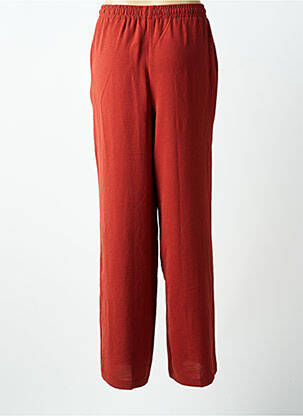 Pantalon droit tissage crêpe taille normale orange TIFFOSI femme