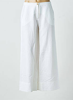 Pantalon large fermeture zippée sous rabat boutonné taille normale beige SURKANA femme
