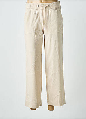 Pantalon 7/8 taille élastique taille normale beige STREET ONE femme