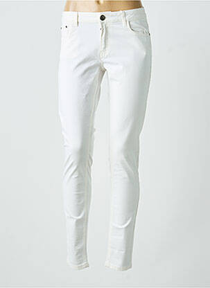 Jeans coupe slim stretch taille normale blanc GEISHA femme