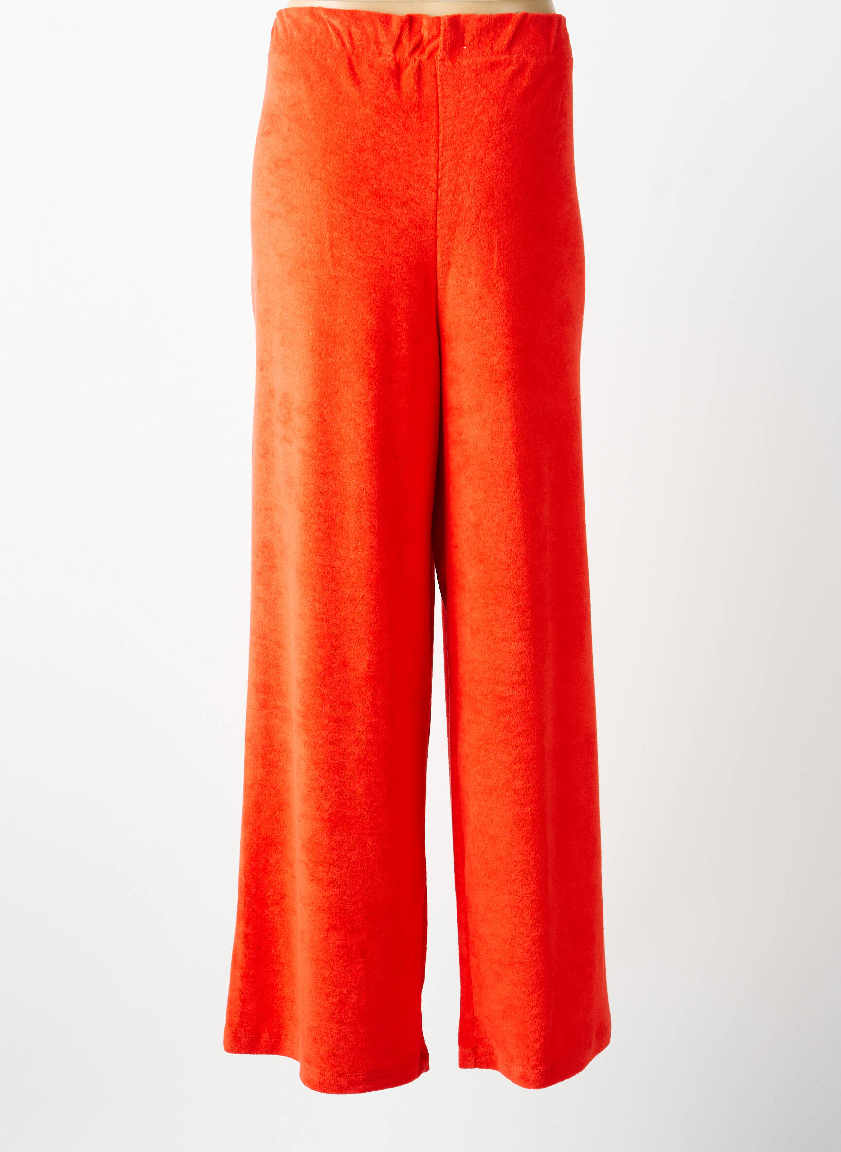 Pantalon large poches taille normale orange ICHI femme