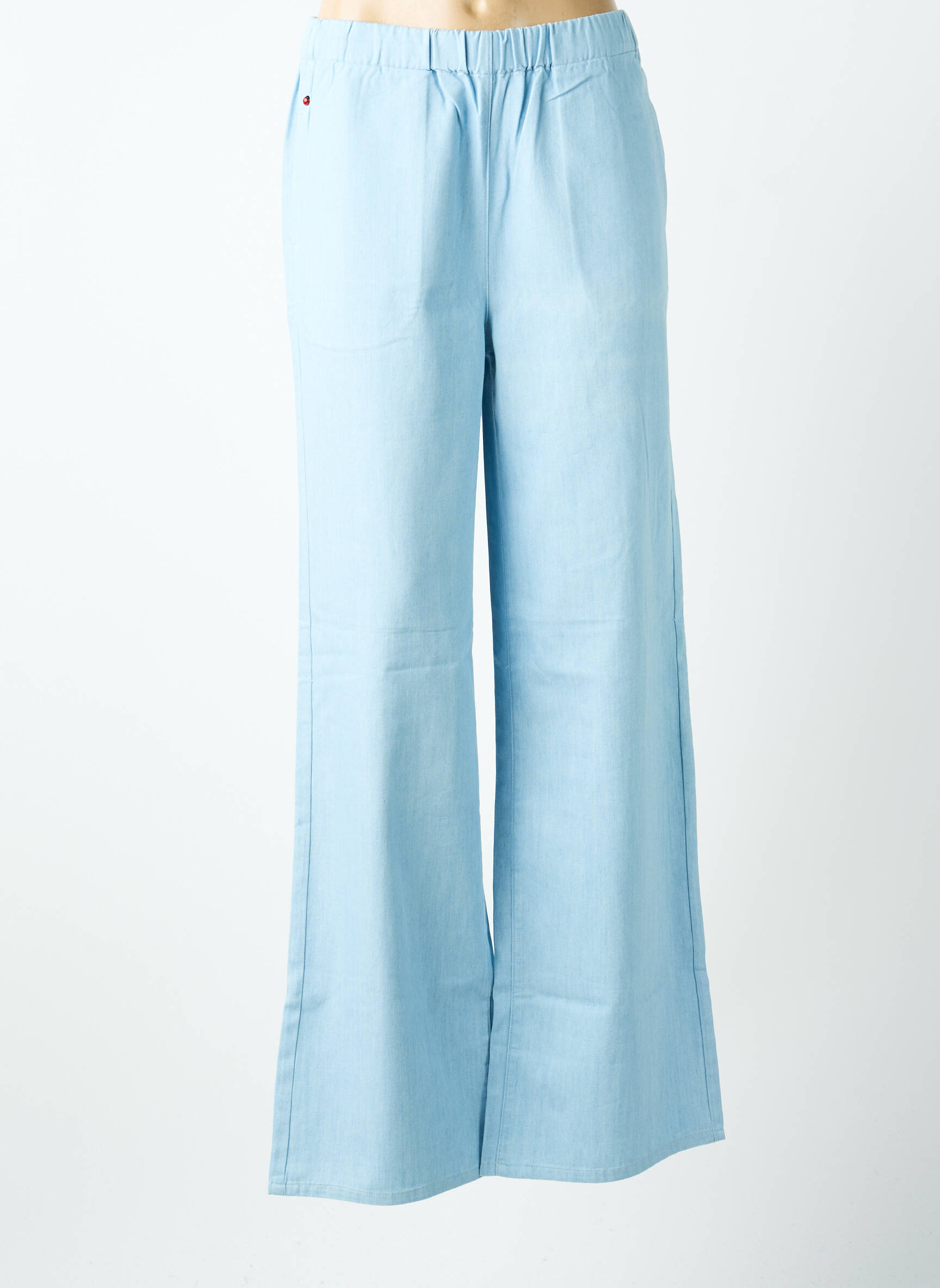Jeans coupe large stretch taille normale bleu F.A.M. femme