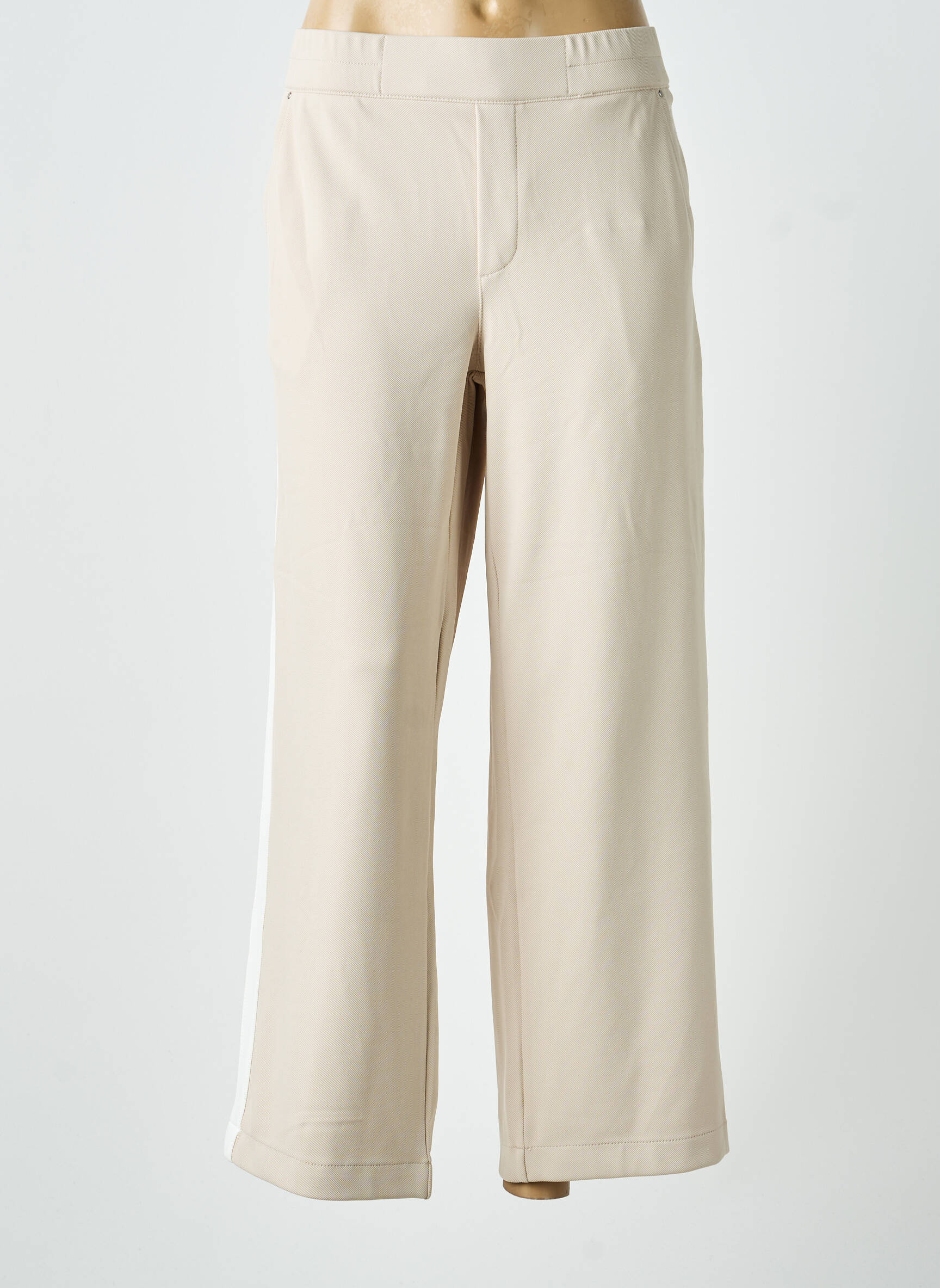 Pantalon 7/8 stretch taille normale beige STREET ONE femme
