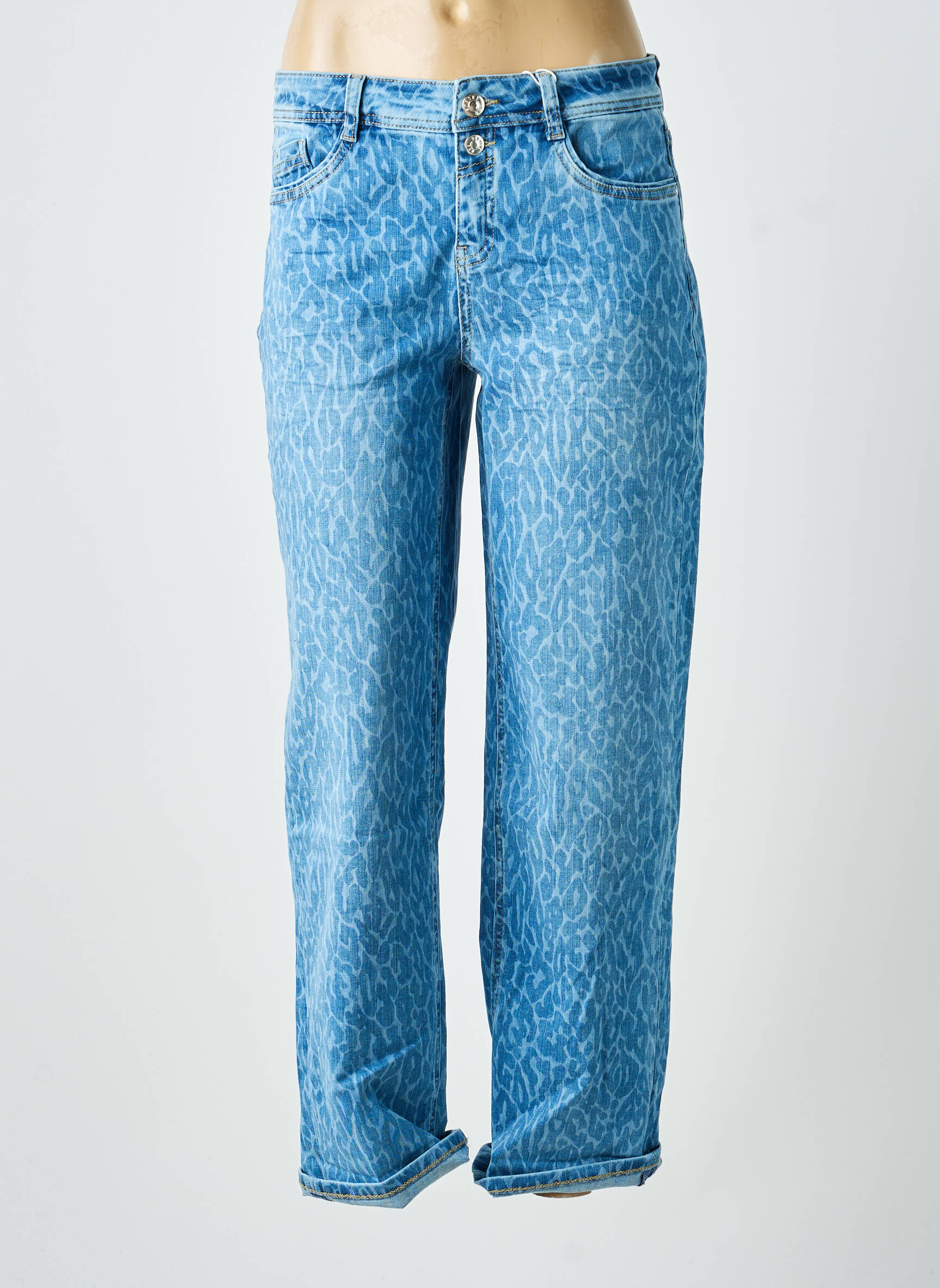 Jeans coupe droite stretch taille normale bleu STREET ONE femme