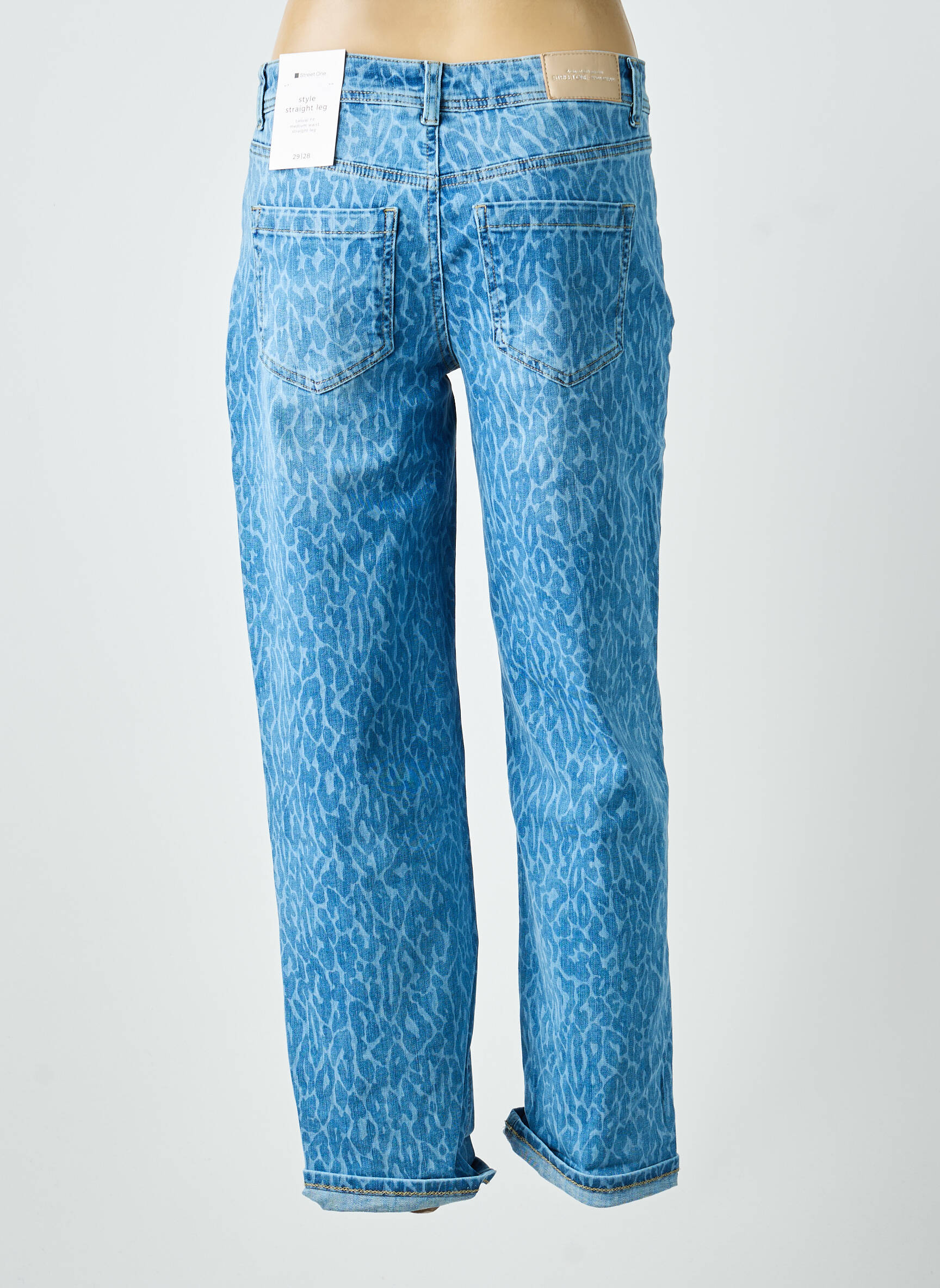 Jeans coupe droite stretch taille normale bleu STREET ONE femme