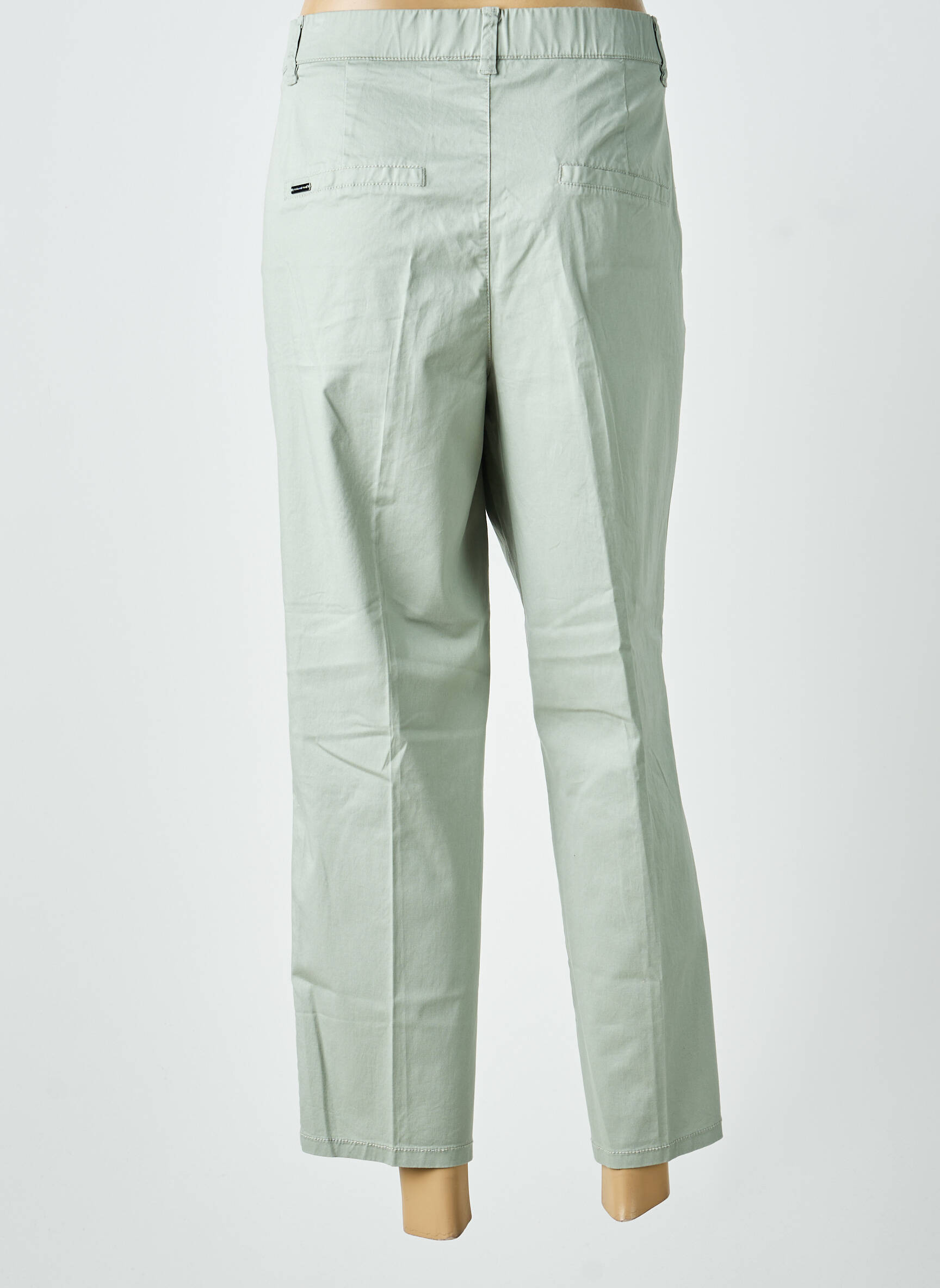 Pantalon 7/8 taille à pinces taille normale vert STREET ONE femme