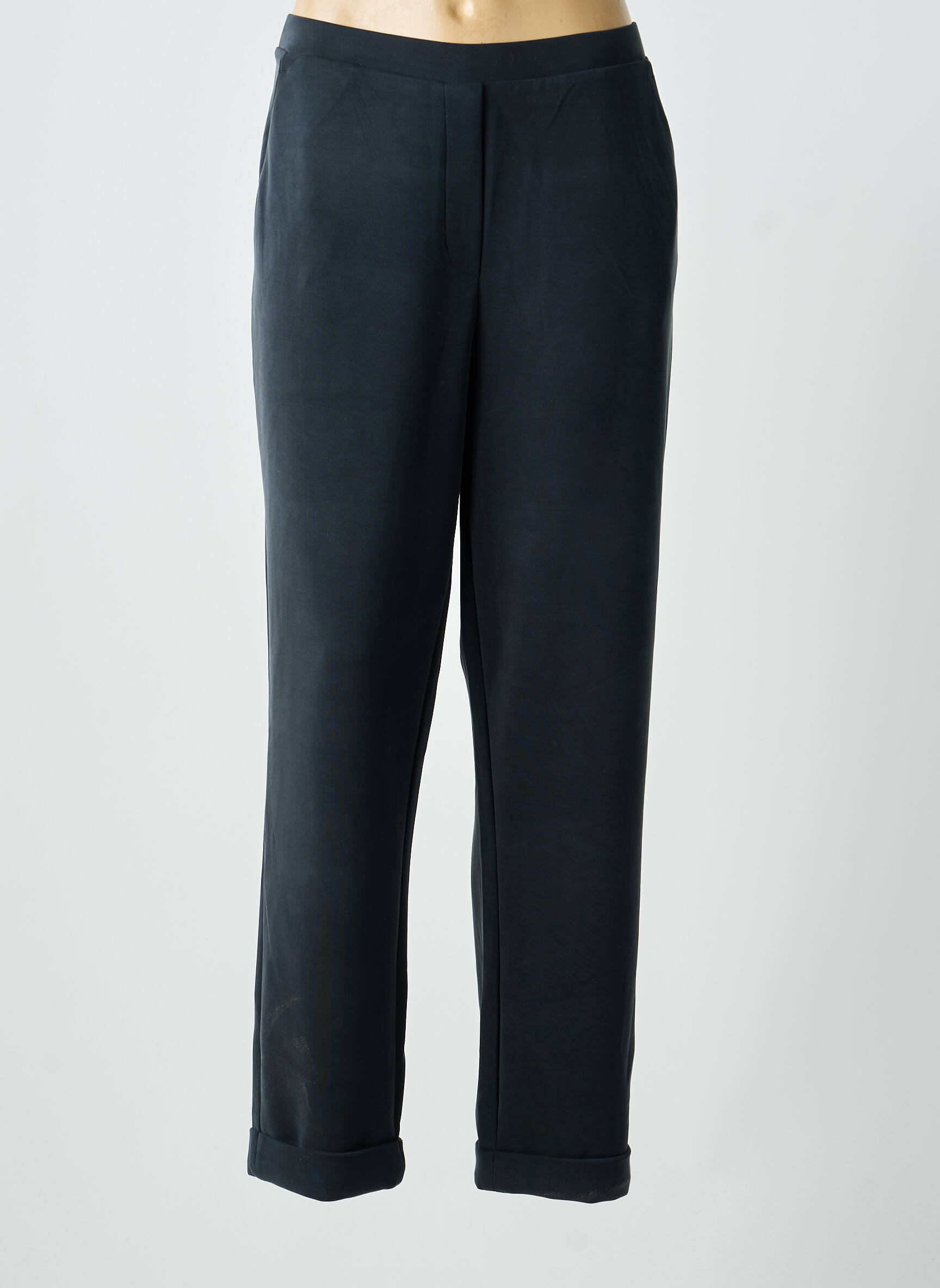 Pantalon droit stretch taille normale noir SURKANA femme