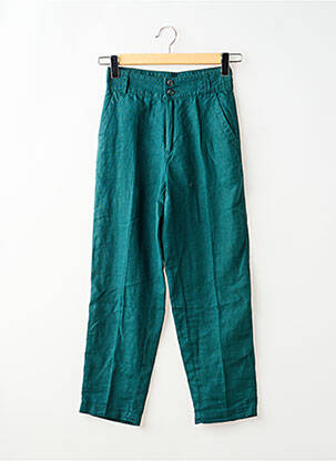 Pantalon droit fermeture zippée sous rabat boutonné taille normale vert STREET ONE femme