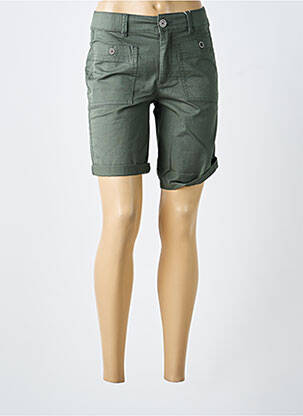 Short fermeture zippée sous rabat boutonné taille normale vert STREET ONE femme