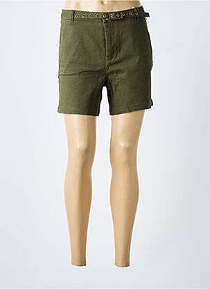 Short fermeture zippée sous rabat boutonné taille normale vert FREEMAN T.PORTER femme