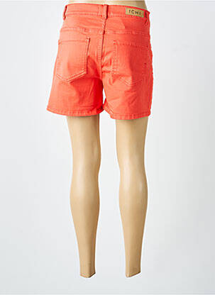 Short tissage denim taille haute orange ICHI femme