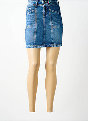 Jupe courte taille haute bleu STREET ONE femme
