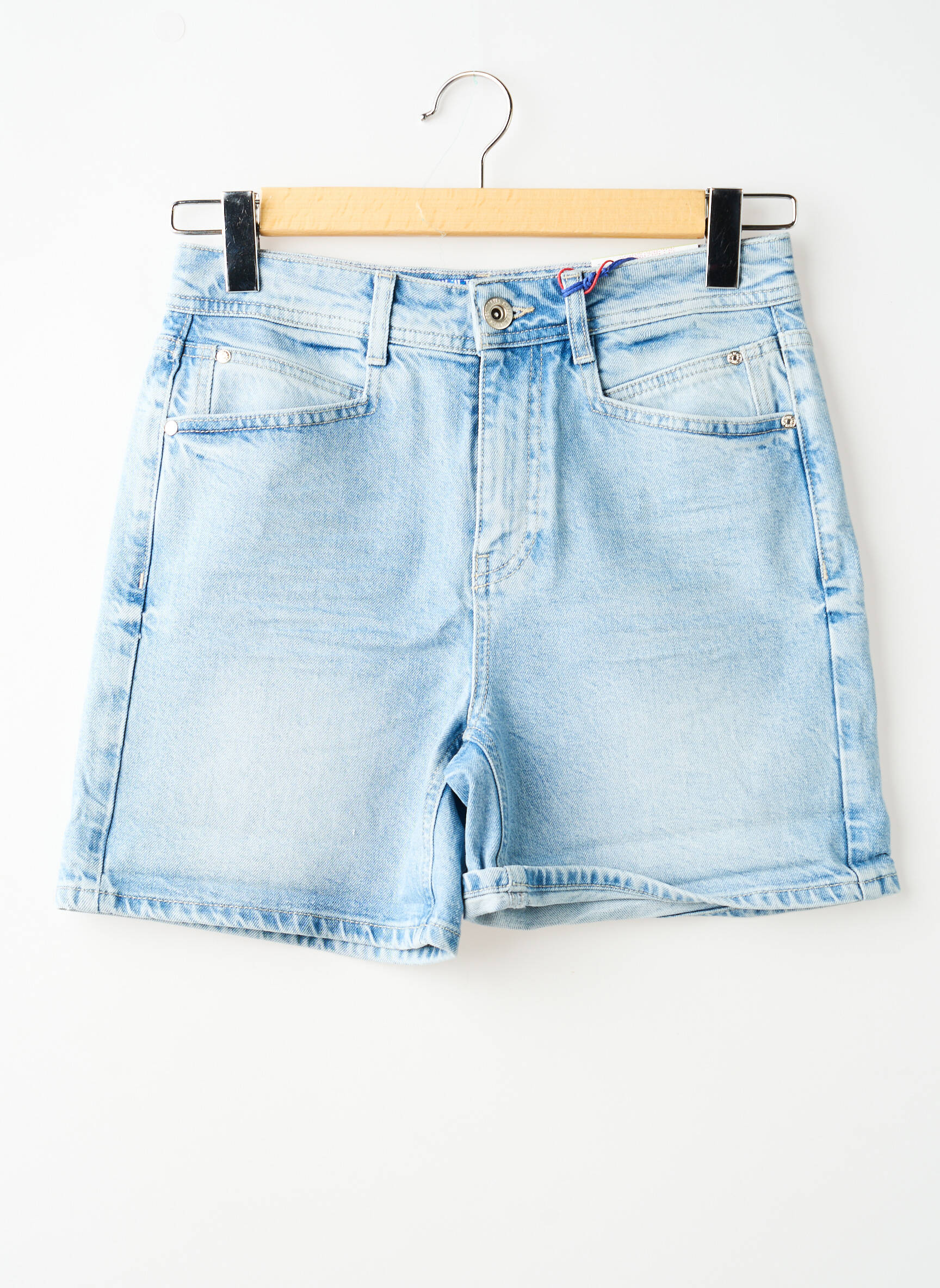 Short tissage denim taille normale bleu STREET ONE femme