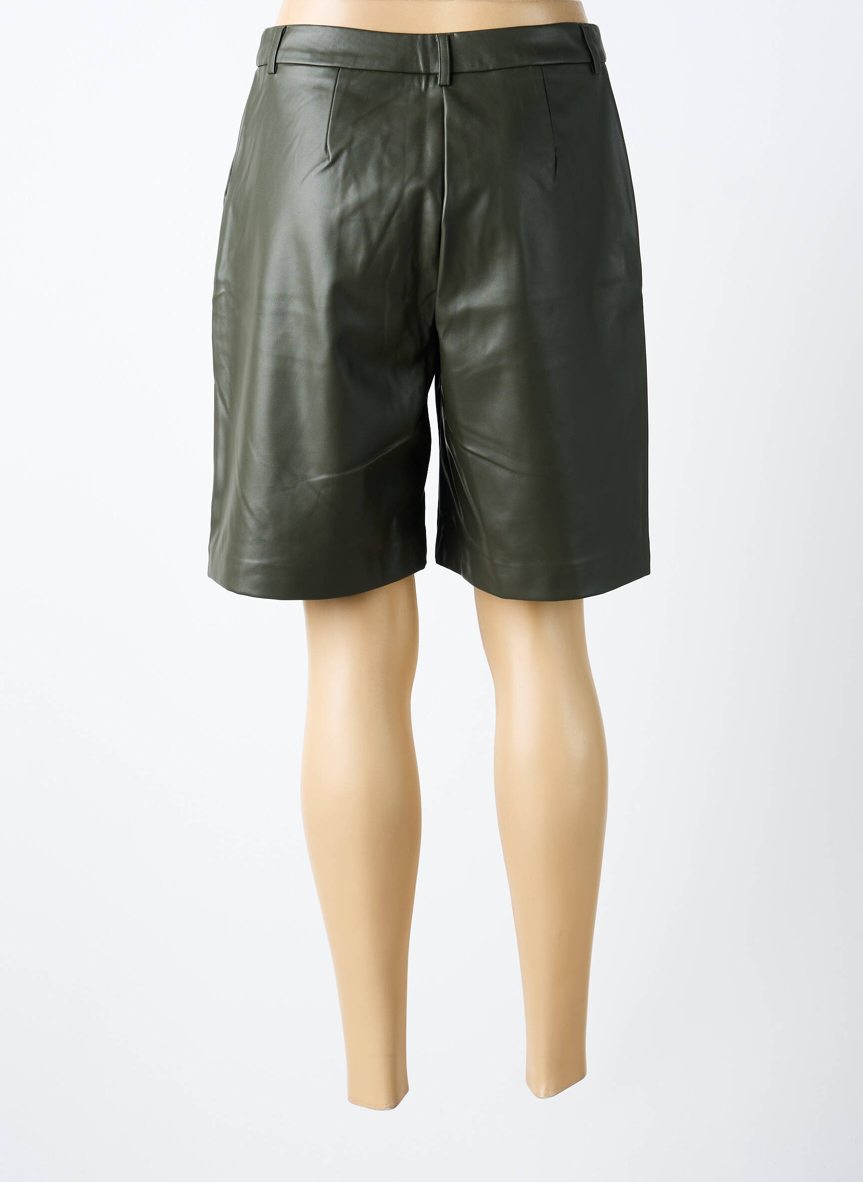 Short fermeture zippée sous rabat avec crochet taille normale vert TIFFOSI femme