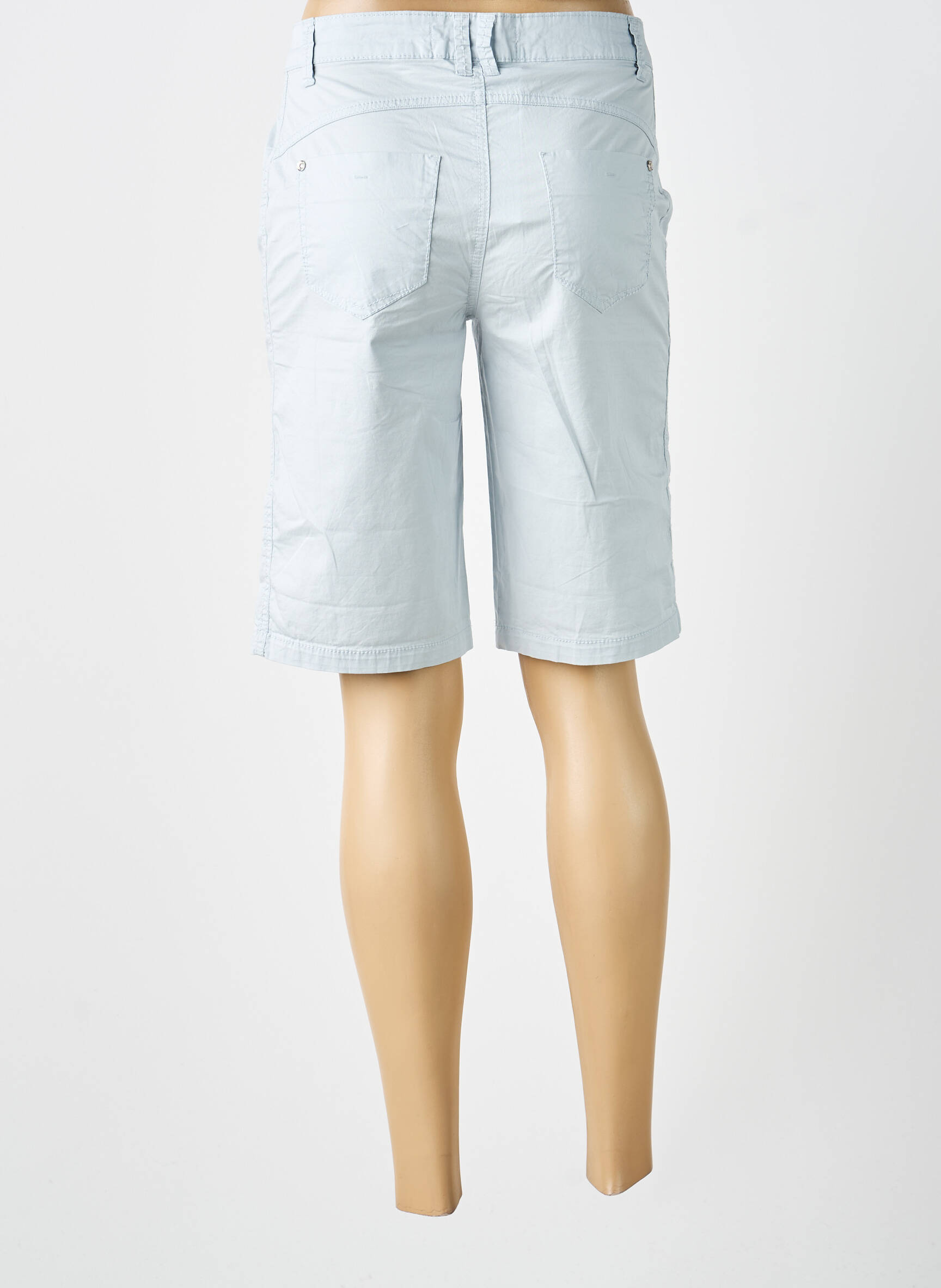 Bermuda tissage popeline taille normale bleu STREET ONE femme
