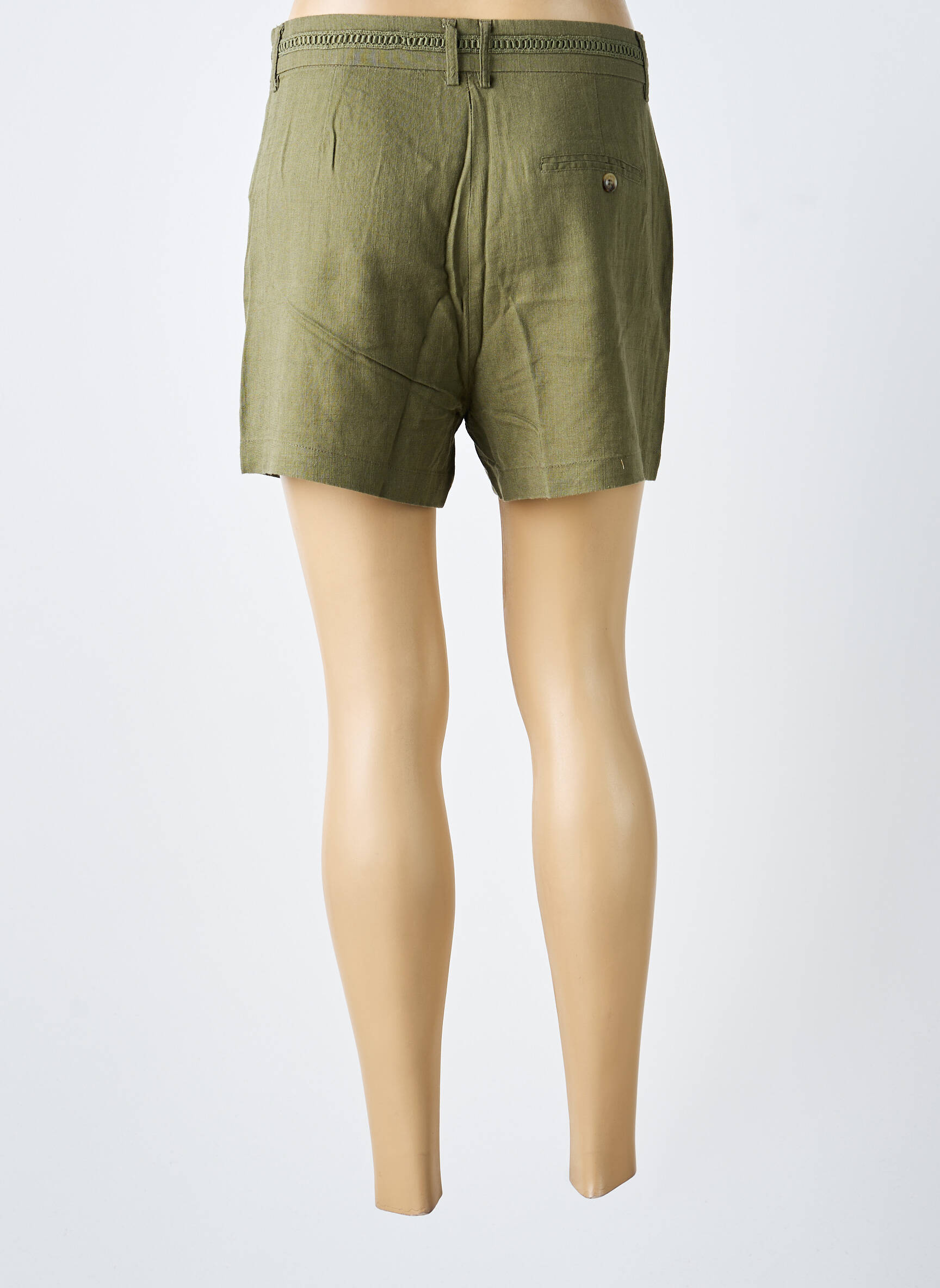 Short fermeture zippée sous rabat boutonné taille normale vert FREEMAN T.PORTER femme