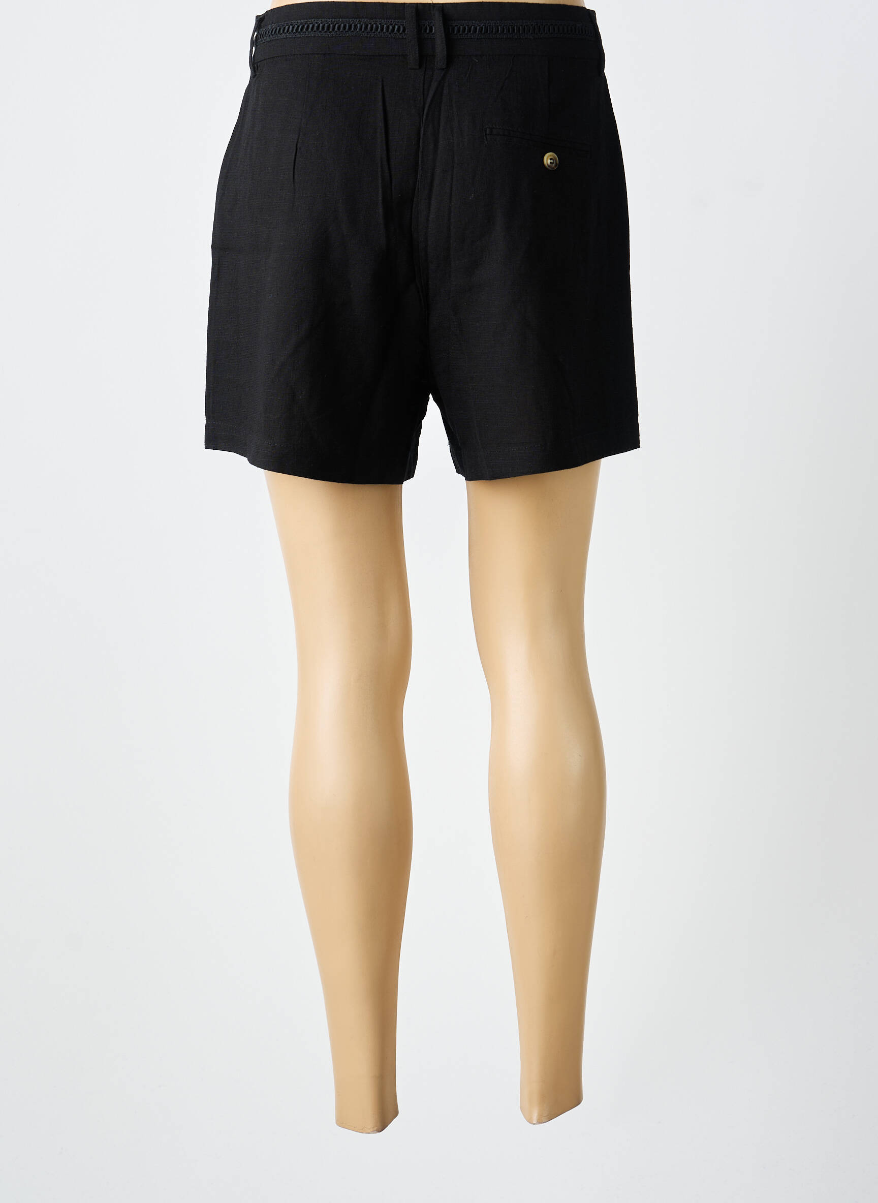 Short fermeture zippée sous rabat boutonné taille normale noir FREEMAN T.PORTER femme