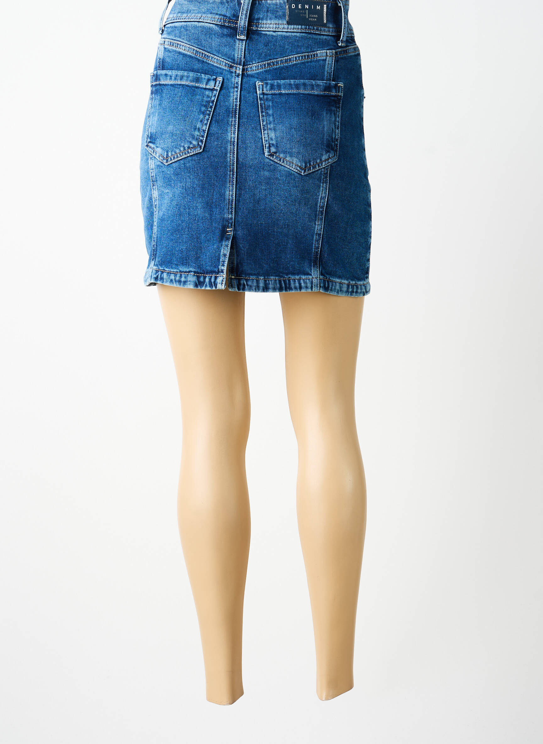 Jupe courte taille haute bleu STREET ONE femme