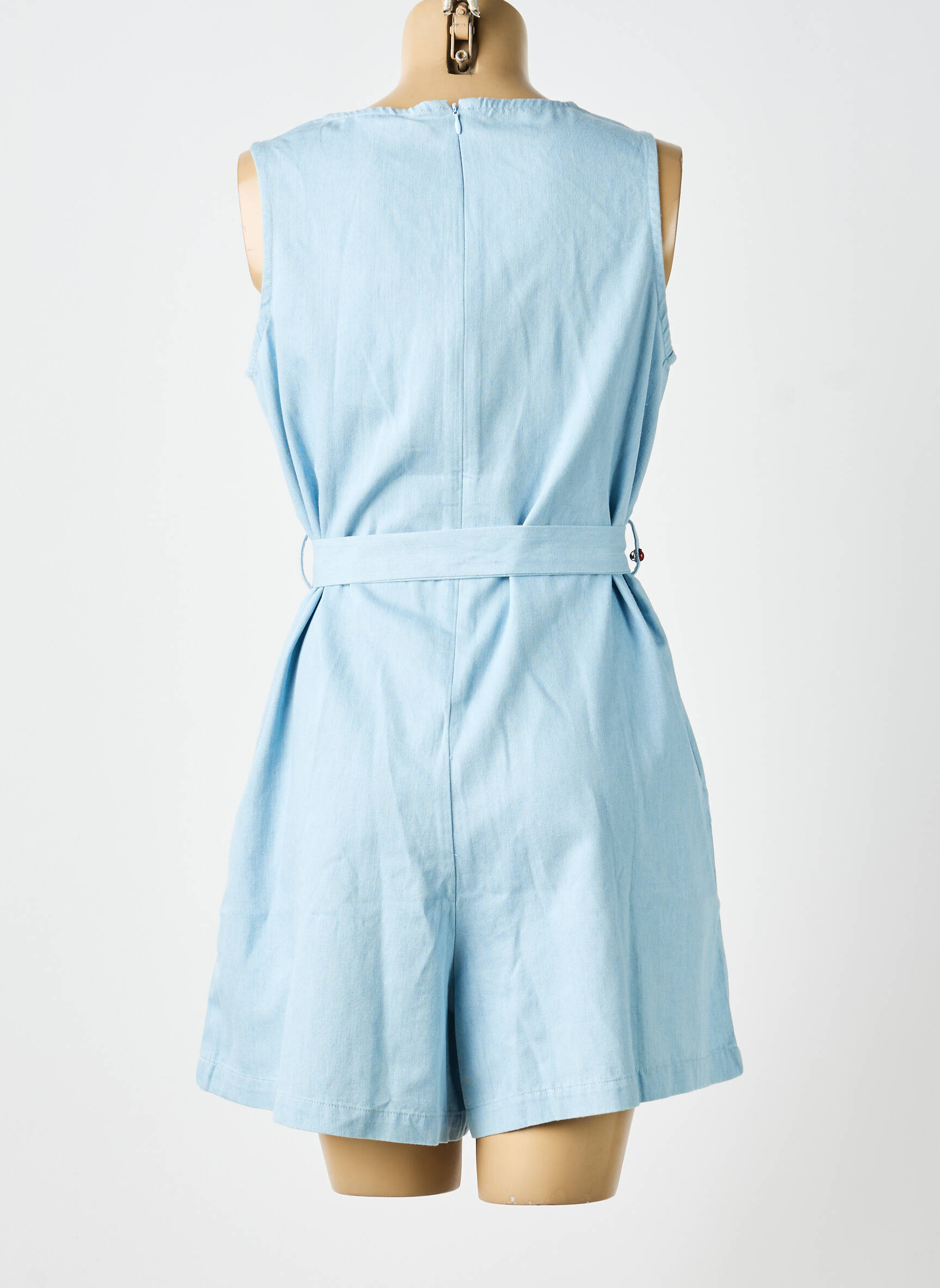 Combishort sans manche sans manche bleu F.A.M. femme