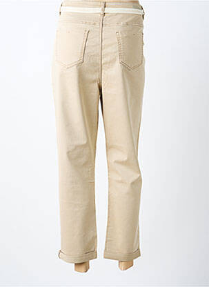 Pantalon droit stretch taille normale beige GEISHA femme