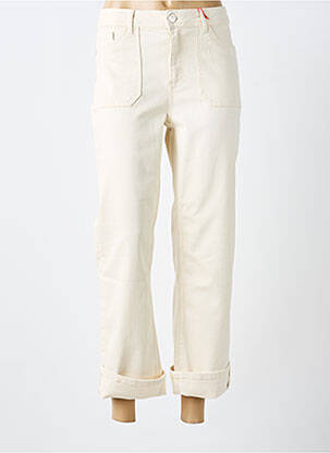 Jeans coupe droite stretch taille normale beige STREET ONE femme